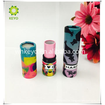 2017 new products luxury cosmetic colored paper lipstick tube packaging